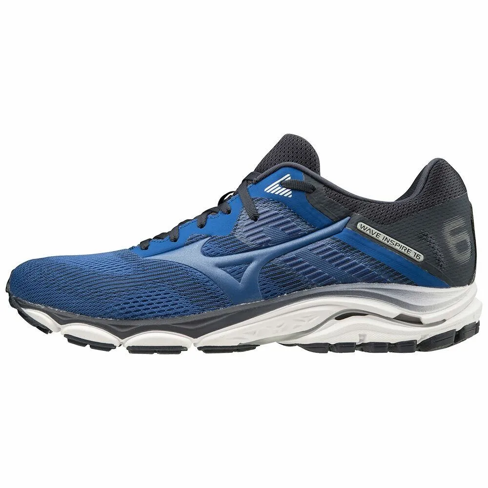 sparpagliato Uomo Scarpe Running Mizuno Wave Inspire 16 Blu Blu Marino Scarpe Running Mizuno Vendita